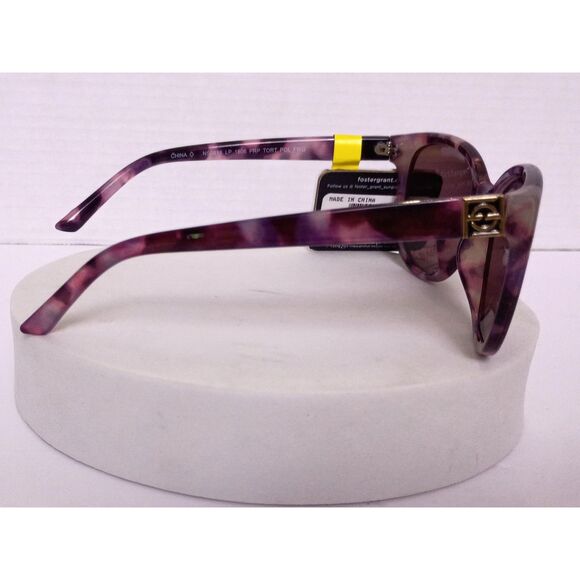 Foster Grant LP 1806 Purple Tortoise Square Frame Sunglasses - Picture 5 of 15